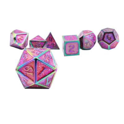 China Custom Metal Color Powder Changing Dice Dnd Set Role Playing RPG Board Game Entertainment Dice 14 mm for sale