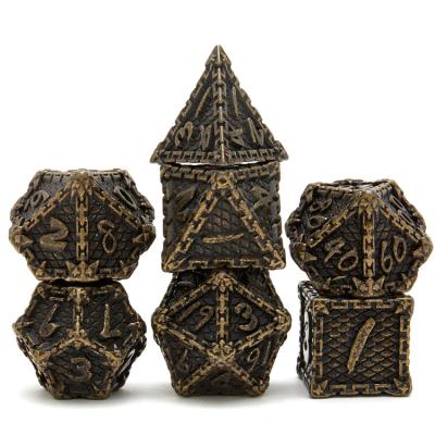 China Game Custom Design Colorful Metal Game Games Fish Scale DND Metal Dies Set for sale