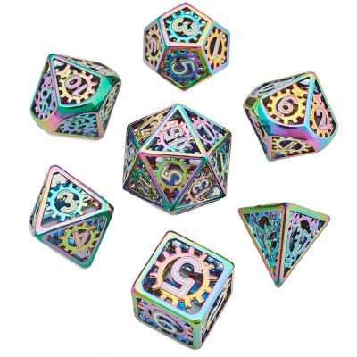 China Hot Wheels DND Hollow Metal Eco-Freindly Speed ​​Dies Polyhedral D&D RPG Set Suitable for Dungeons and Dragons Role Playing Games for sale