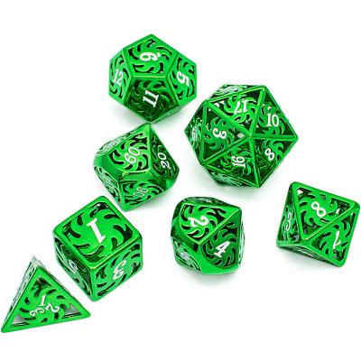 China Hot Wheels DND Hollow Metal Eco-Freindly Speed ​​Dies Polyhedral D&D RPG Set Suitable for Dungeons and Dragons Role Playing Games for sale