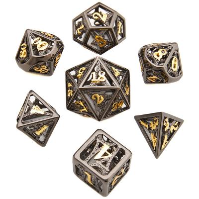 China Eco-Freindly Suitable for Dungeons and Dragons Role Playing Games Gear Hot Wheels DND Metal Dies D&D Polyhedral Set for sale