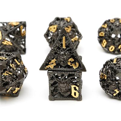 China New hot sale d&d die hollow dice metal eyed dungeons and dragons polyhedron 7 monster custom RPG dnd dice die set 850*850 hollow for sale