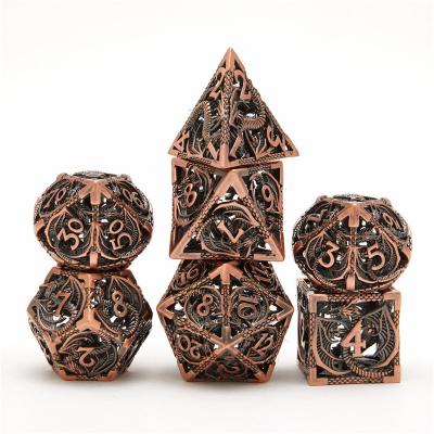 China Factory Direct Supplier Metal Dnd Dies Custom Hollow Dragon Dice Card Games Dice Hollow Dungeon Set 850*850 Cavity for sale