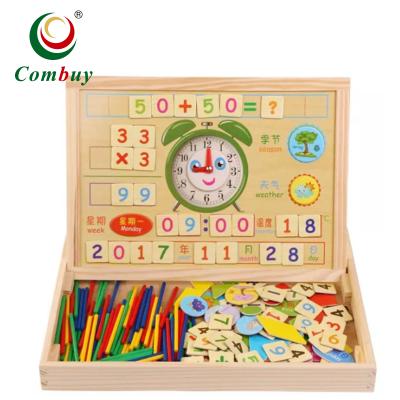 China Educational Math Toys Drawing Wooden Abacus Counting Sticks Toy Math Games For Children for sale