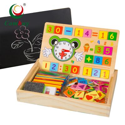 China Preschool Educational Toys Multifunctional Abacus Marking Toy Set Wooden Math Games for sale