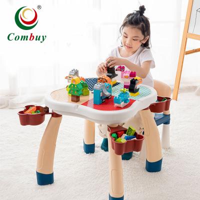 China Educational Toy Creative DIY Children Playing Learning Building Block 100piece Table for sale