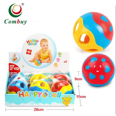 China ABS Plastic Safety Bath Game 6PCS Shaking Toy Baby Rattle Ball for sale