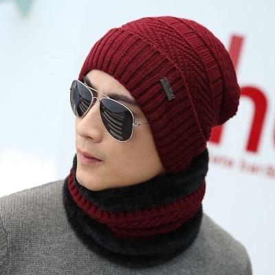 China COMMON Beanie Hat Scarf Set Winter Warm Hat And Scarf For Men Women for sale