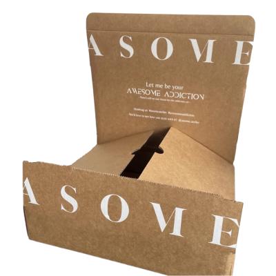 China Eco Friendly Delivery Box Materials Private Label Clothing Kraft Recycled Biodegradable Mailing Box For Clothes for sale