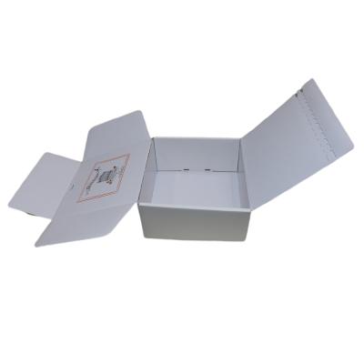 China Recycled Materials Order Low Quantity Shipping Packaging Corrugated Small Box Plain White Folding Paper Shipping Box With Zipper for sale