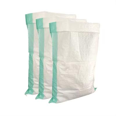 China Recyclable Customizable Size White PP Woven Bag 50kg 100kg 200kg for Charcoal for sale