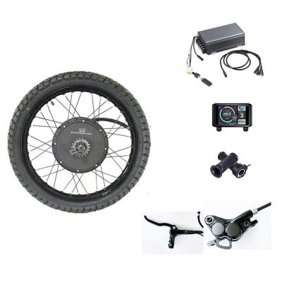 China 48-72V 150mm 18 19 21 Inch Motorcycle Wheel Kits 48-72V 60A Sine Wave Electric Controller UKC1 Color Display 3000W 17