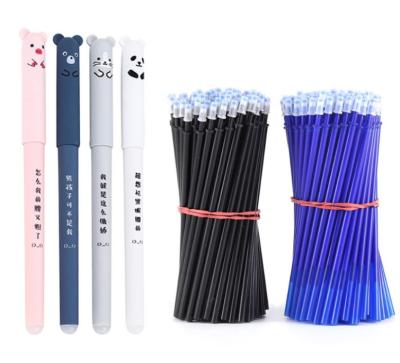 China 4 Normal Pens +20 Refills Black & Blue Student Erasable Needle Pen Set Neutral Cheap Pen Refills for sale