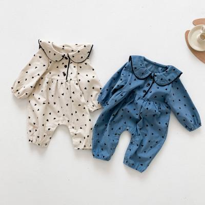 China Cozy Korean Style Baby Overalls Spring Corduroy Baby Wear Crawling Suit For Newborn Baby for sale