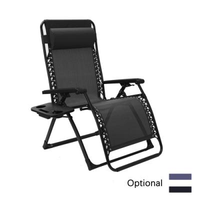 China Weightless Outdoor Outdoor Lounger Folding Patio Extended Chair Camp Time Furniture Black Folding Chairs for sale