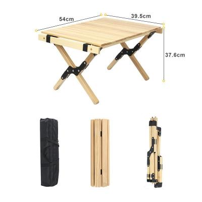 China Camping Contemporary Portable Folding Table Egg Roll Egg Barbecue Solid Wood Picnic Table Small for sale