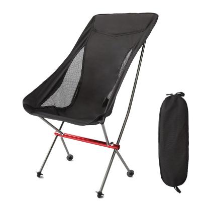 China New Design Ergonomic Style High Moon Chair Folding Ultralight Back Camping Chair With Carry Bag for sale