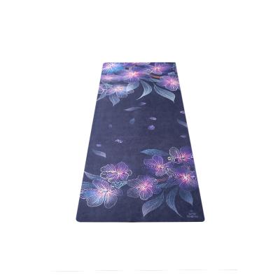 China Custom Print Compressed Microfiber Non Slip Yoga Mat Hot Towel Eco Friendly for sale