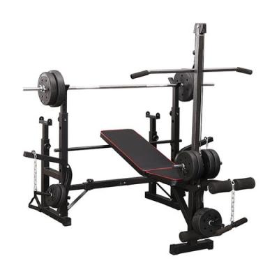 China Commercial Use Adjustable Multi Function Foldable Weight Bench and Fitness Barbell Stretch Commercial Weightlifting Support for sale