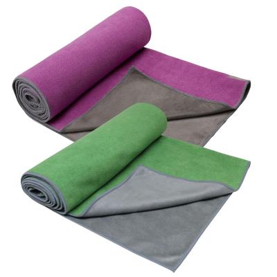 China Fitness Center Yoga Towel Non Slip Microfiber Yoga Mat Cover Towel Blanket Sport Absorbent Fitness Pilates Exercise for sale