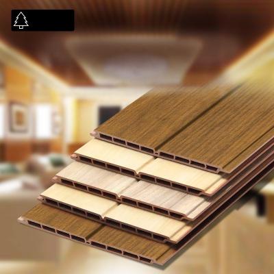 China High Quality Artistic Ceilings And Wood Cheap Plastic Composite Single Slot 150 Double Slot Price Panel for sale