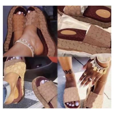 China Around 2022 high quality designer brand gg gocci platforms shoes slides sandals slippers women sandalias Para dama for sale