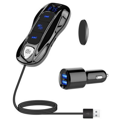 China One Button To Activate SIRI/Google QC3.0 USB Port FM Transmitter Car MP3 Player Auxiliary Hot Selling Fast Charging BT 5.0 Receiver Dual Music Player In Car for sale