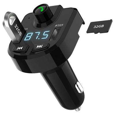 China Hot 2021 bt36 FM Transmitter Car Stereo Kit With Dual USB Car Charger 3.6A Output Car MP3 Music Player Support TF/U Disk for sale