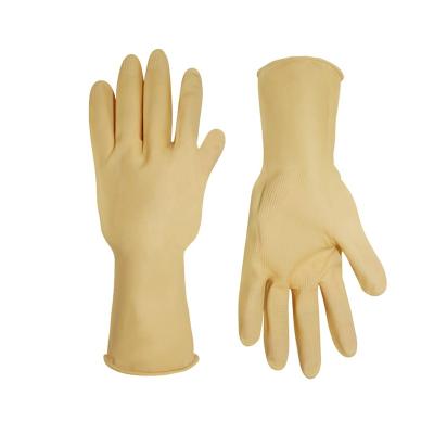 China Food Contact Grade Household Kitchen Wash Dish Cleaning Gloves Waterproof Long Sleeve Latex Gloves for sale