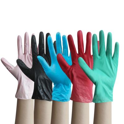 China 2021 Comfortable High Quality Industrial Black Nitrile Car Repair Use Single Layer Black Pink Thick Nitrile Gloves for sale