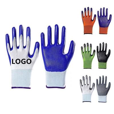 China Factory Price Breathable And Comfort PU Work Gloves Safety Liner Coated PU Gloves for sale