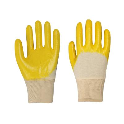 China White Polyester Function Waterproof And Oilproof Nylon Knitted Nitrile Coated Gloves Safety Work Industry Hand Protection Machinist Safety Light Duty Gloves for sale