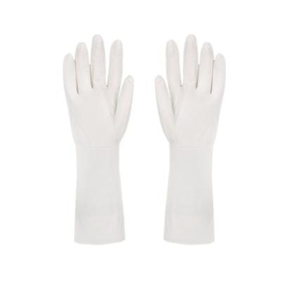 China Factory Wholesale Household White Dishes Skid Proof Cleaning Nitrile Chemical Rubber Hand Protective Gloves for sale