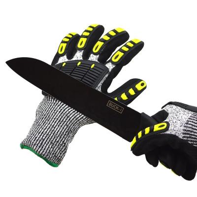 China Construction Work Protect Hot Sale TPR Anti Cutting Level 5 Nitrile Coated Safety Gloves Mechanical Operation Hand Protection for sale