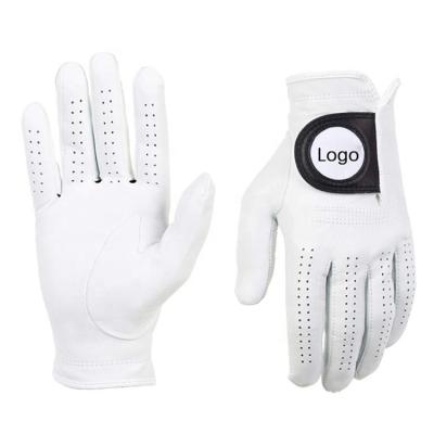 China Soft Comfortable Feeling Genuine Leather Left Hand Grip Easy Golf Glove for sale