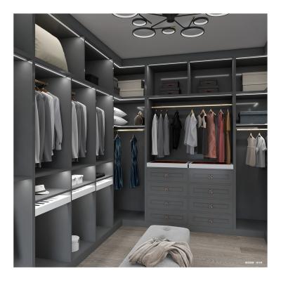 China American style adjustable wardrobe high quality open wooden bedroom wardrobe simple cabinet (the other) for sale