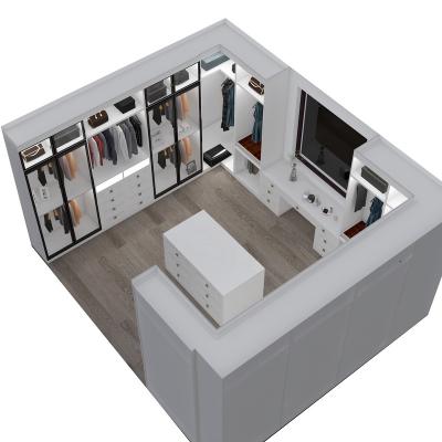 China (Other) New Design Good Quality Modern Home Customized Wardrobe Adjustable For Dressing Room Walk In Closet for sale