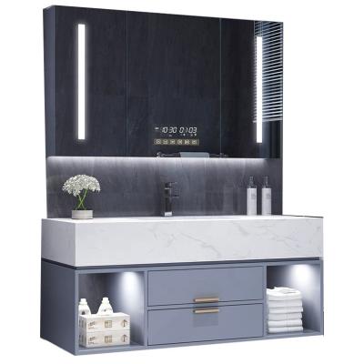 China Bathroom Furniture Modern Wholesale Customized Wooden Bathroom Vanity Cabinet for sale