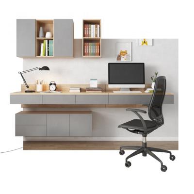 China New Design Modern Computer Desk Study Desk With Wooden Shelf for sale