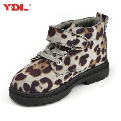 China Brand Same Style Kids Martin Boots Fashion Boys And Girls Same Style Leopard Print Boots Oem Odm for sale