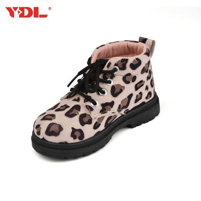 China Hot Sale Kids Flannel Boots Fashion Boys And Girls Same Style Leopard Print Boots OEM ODM for sale