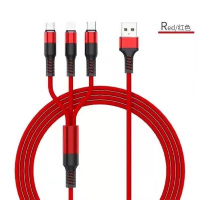 China Data Transmission USB Charging Cable One Drag Three Charging Wires Are Suitable For Android Type-C for sale