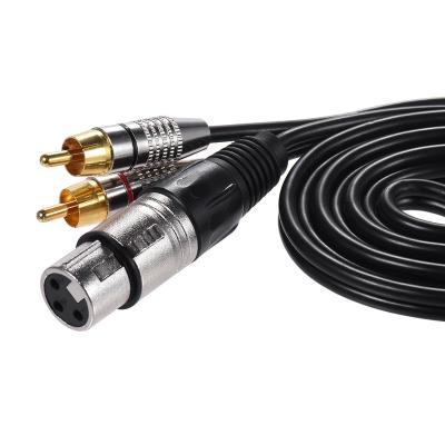 China Multimedia factory specializing in producing high quality 2 in 1 Kirsite 3 Pin Xlr Cable for sale