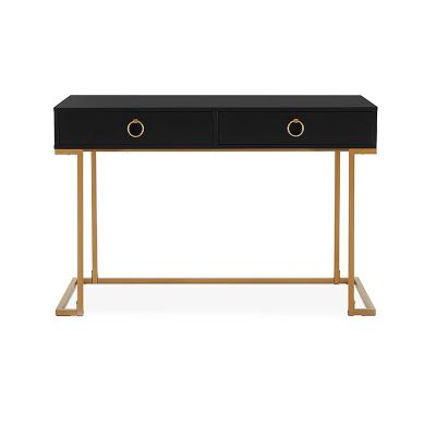 China (Other)Adjustable Vanity Desk Makeup Desk with Glossy Desktop Dressing Table with Gold Legs Best Gift for Women Girls Small Computer Desk for sale