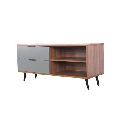 China (Size) Adjustable Modern MCF TV Entertainment Unit Two Drawers Storage - Model MCTVU005MLBN for sale