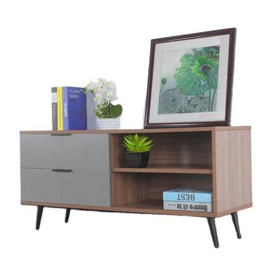 China (Others)Adjustable Modern Style Living Room Furniture With Different Color And Two Drawer And Open Storage Space TV Cabinets for sale