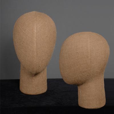 China Hot Bularp Mannequin Head Display Cloth Cloth Canvas Female Mannequin Display Heads For Wigs And Hats for sale