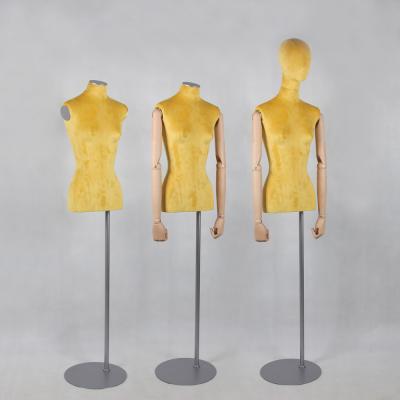 China Wholesale Pinable Velvet Women Work Mannequins Maniquine Dress Form Mannequin for sale