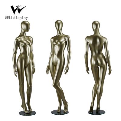 China China Factory Price Female Mannequin Head Display Plus Size Golden Color Underwear Abstract Plus Mask for sale