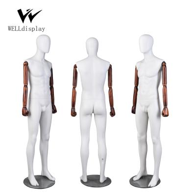 China Quality Plus Size Male Mannequin With Arms Wooden Articulated Dummy Male Tailor for sale